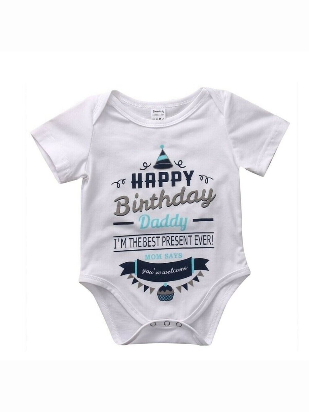 Los Angeles Boutique Baby Girl Boy HAPPY BIRTHDAY DADDY One-Piece Outfit 18-24 M